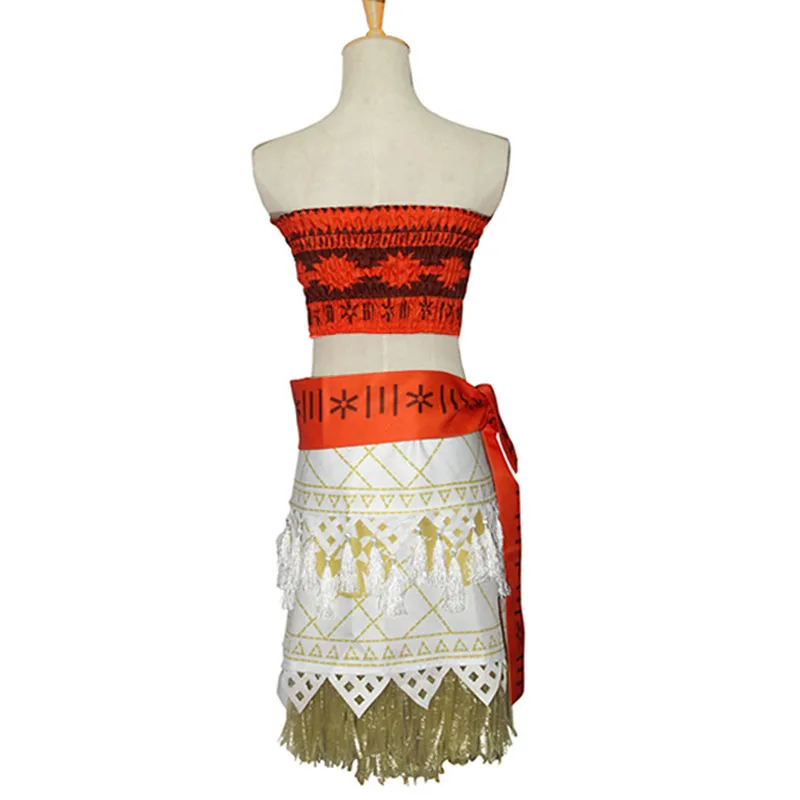 Платье ваяна Моана для взрослых и детей костюм с ожерельем париком женщин