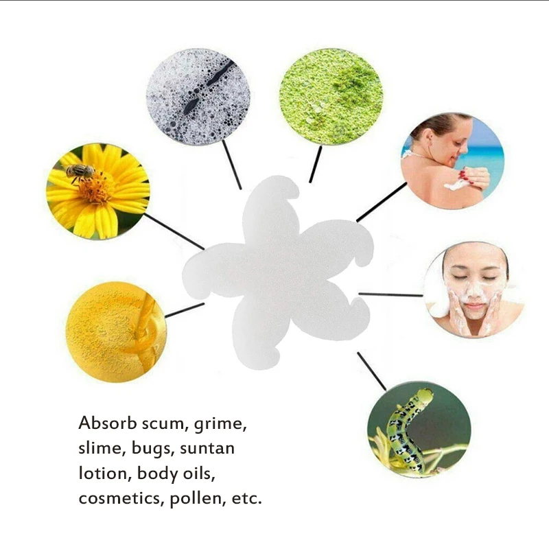 5Pcs Swimming Pool Filter Sponge Oil Suction Water Purifying Grime Scum Cleaning Tools Pond Bathtub Spas | Дом и сад