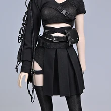 1/6 Female soldier short sleeve short skirt one arm sleeve model accessories for 12 inch tbleague ph action figure body