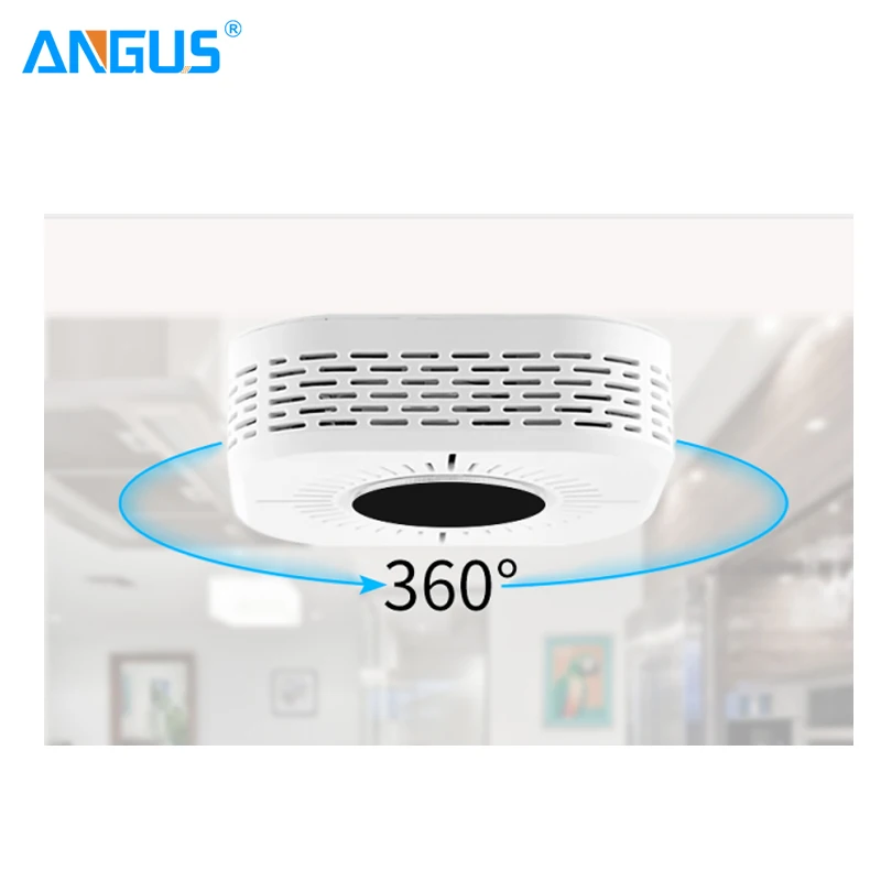 Беспроводной Wi-Fi датчик окиси углерода детектор независимый звук и свет 110 дБ