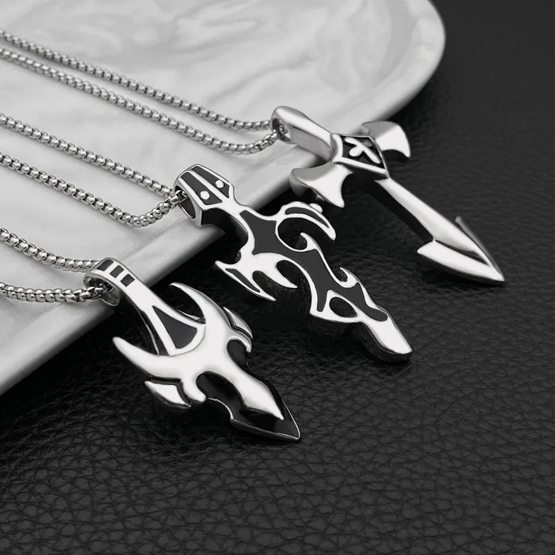 

New pattern Best gift for Men's Hip Hop Jewelry Stainless Steel Sword Cross Pendant Necklace New List