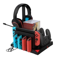 Switch Charging Stand Cooling Fan for Switch Game Card Holder Headset Stand Joy Con Vertical Stand Switch Charging Dock Storages