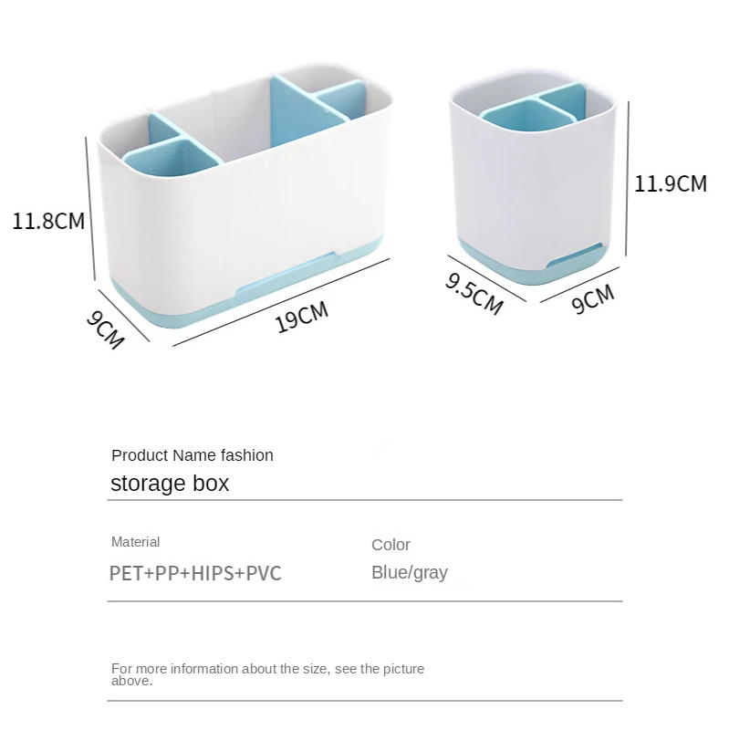 

Toothbrush Holder Bathroom Supplies Storage Box Multi-layer Design Toothbrush Holder Bottom Drain Design Economical Durable