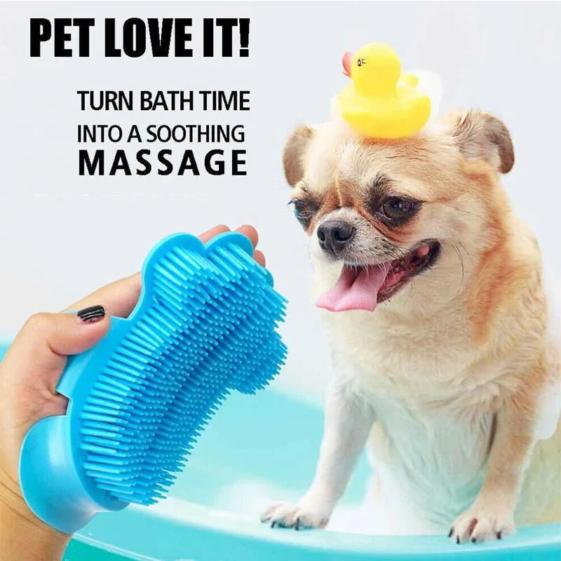 

Pets Supplies Dog Cat Bath Brush Comb Rubber Glove Hair Fur Grooming Massaging Massage Pin Pet scrubbing gloves Shower Dog Brush