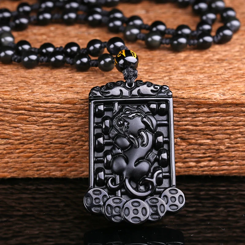 Открытая естественная Подвеска из вулканического стекла подвеска пяти