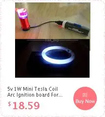 Электронные игрушки dc 12V tesla coil обучающий эксперимент Беспроводная передача мощности с светящейся трубкой световой индикатор светильник