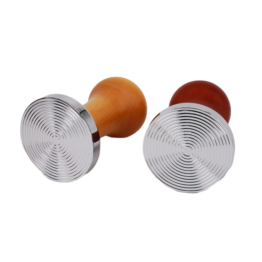 M&aacute;quina de caf&eacute; Barista con mango de madera, hecho a mano en polvo molinillo de caf&eacute;, martillo calibrado a presi&oacute;n, 51/54/ 58mm-4