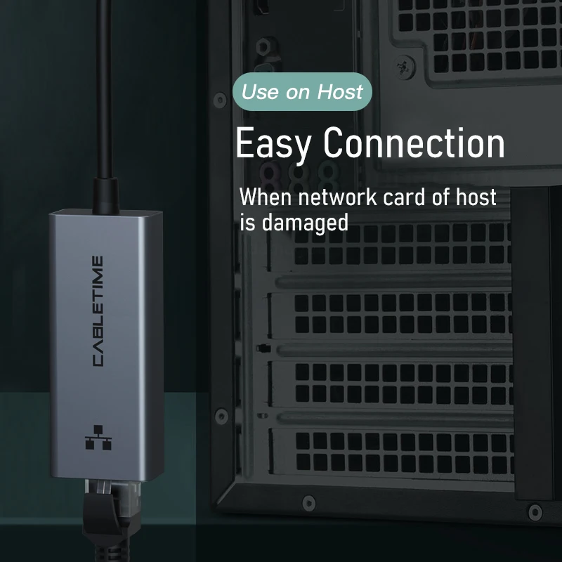 CABLETIME USB Ethernet адаптер 1000 Мбит/с 3 0 2 LAN RJ45 для ноутбука Nintendo Switch Macbook Air C358|Сетевые