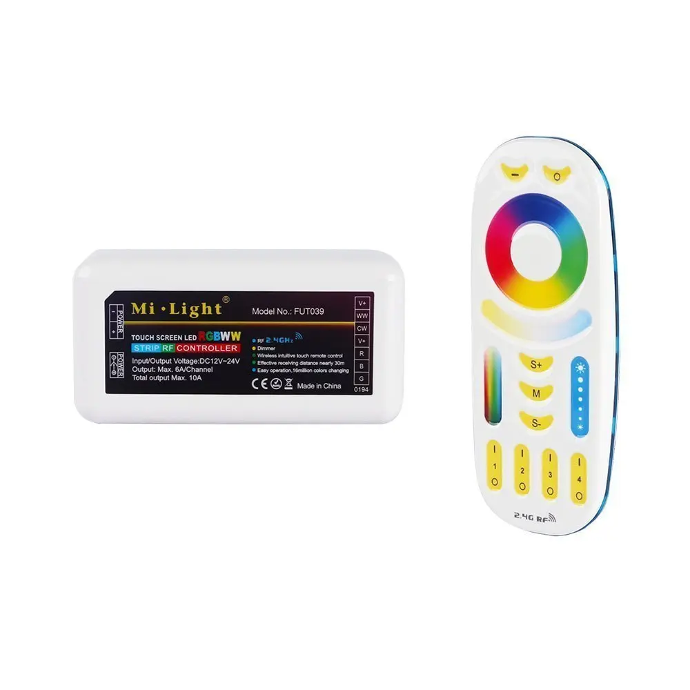 Mi Light FUT039 RGB + CCT светодиодные полосы контроллер освещения 2 4G 4 зоны шт пульт