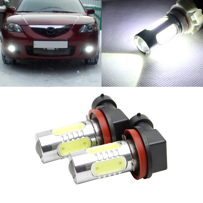 

H11/H9/H8 LED Fog Light Lamp Bulb 11W CREE Chip COB LED Chip Technology (White) 2PCs