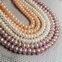natural freshwater pearl beading flat shape isolation punch loose beads for jewelry making diy necklace bracelet accessories