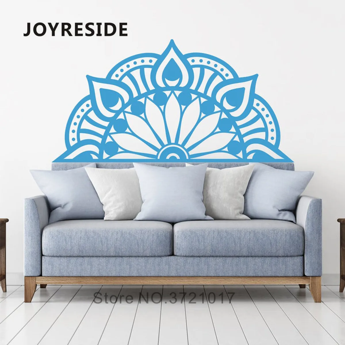 Украшение для дома комнат настенная наклейка мандала цветы половина рисунка