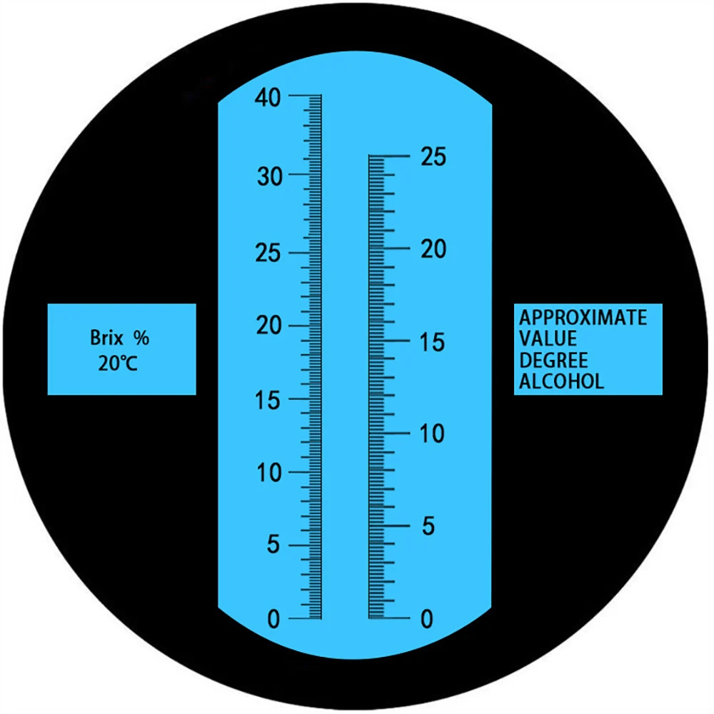 

Refractometer Alcohol Alcoholometer Meter 0~40%V/V ATC Handheld Tool Hydrometer Concentration Spirits Tester Refractometer