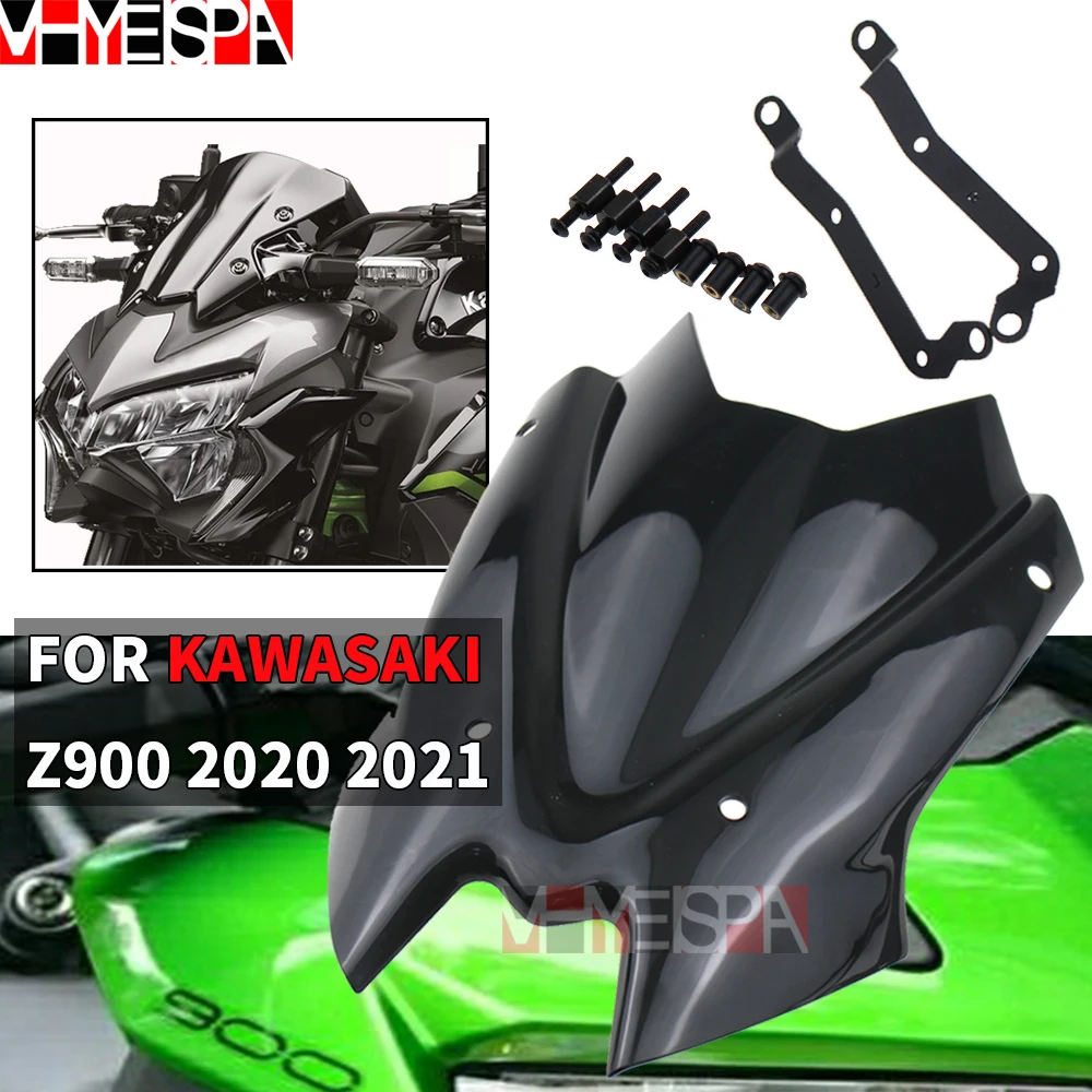 

Motorcycle Sports Touring WindScreen Windshield Viser Visor Wind Deflector Fits For KAWASAKI Z900 Z-900 2020 2021 Z 900 '20 '21