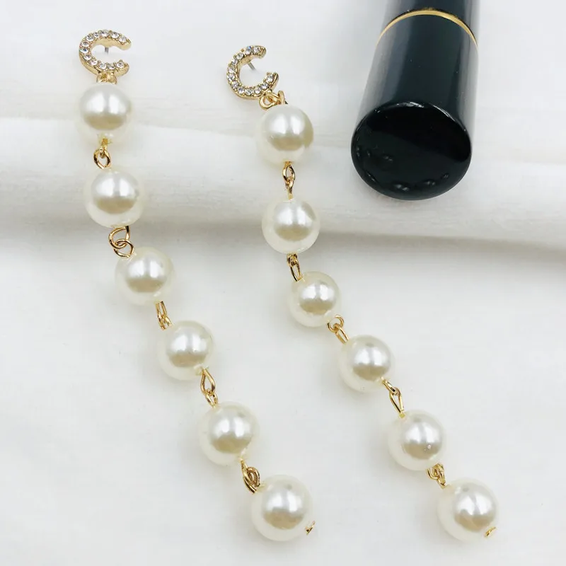 Европейские и американские модные длинные серьги-качели простые серьги с