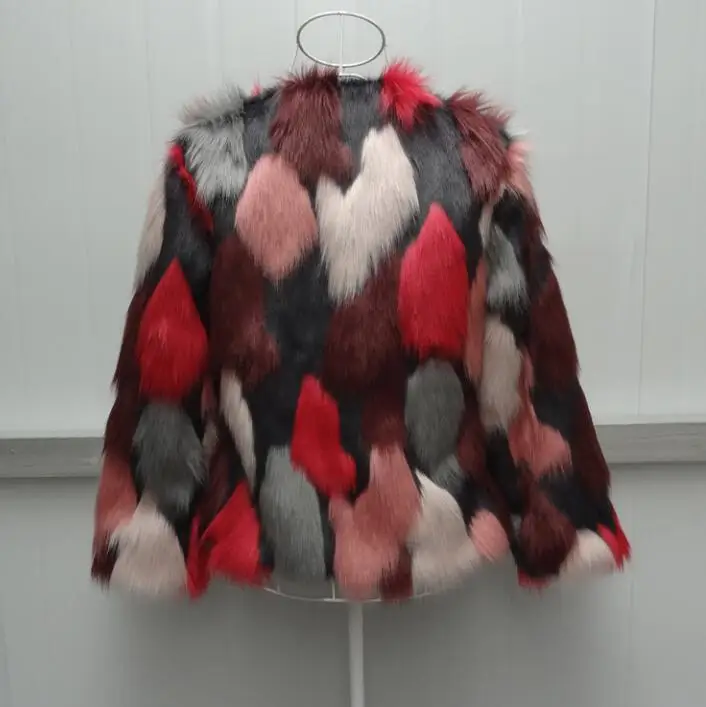 Autumn faux mink fur leather jacket womens round collar warm fur leather short coat women loose jackets winter thicken fashion