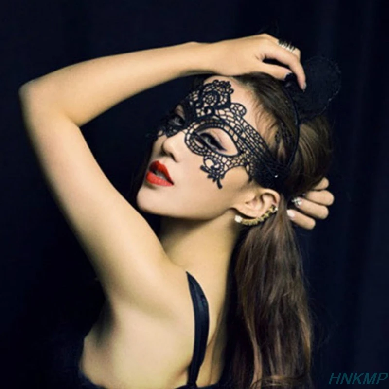 

Black Sexy Lady Lace Cutout Eye Masks for Masquerade Party Fancy nightclub Party Xmas Adult Games 6 Styles