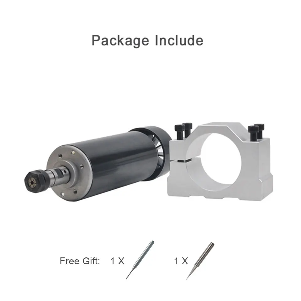 Package 3 Daedalus 500 Вт шпиндель с воздушным охлаждением 0,5 кВт с 110 В/220 В Регулируемый блок питания Mach3 52 мм зажим ER11 цанга Для гравировального станка - Цвет: Package 3