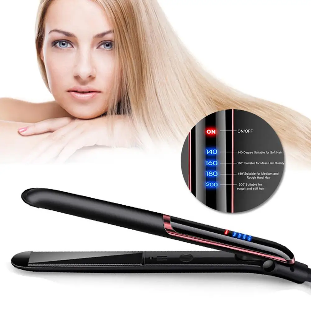 Профессиональный Выпрямитель для волос плойка с ионным нагревом ЖК дисплеем 35 Вт