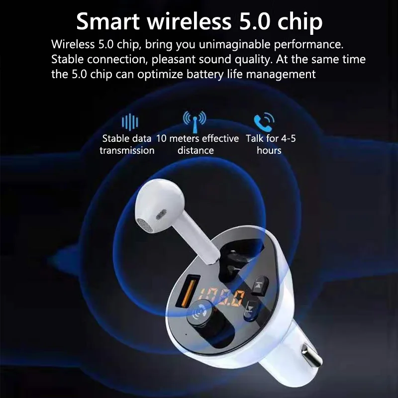 JaJaBor FM передатчик автомобильный комплект громкой связи Bluetooth гарнитура наушники