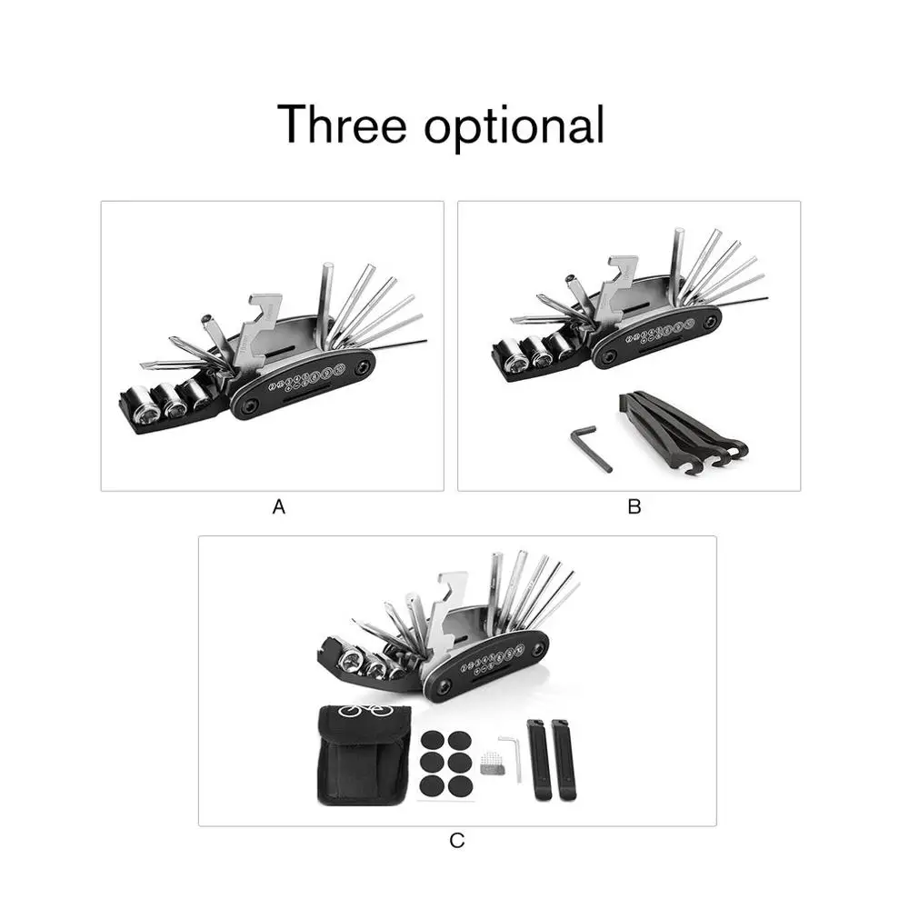 Набор инструментов для ремонта велосипеда многофункциональный комплект 16 в 1 с