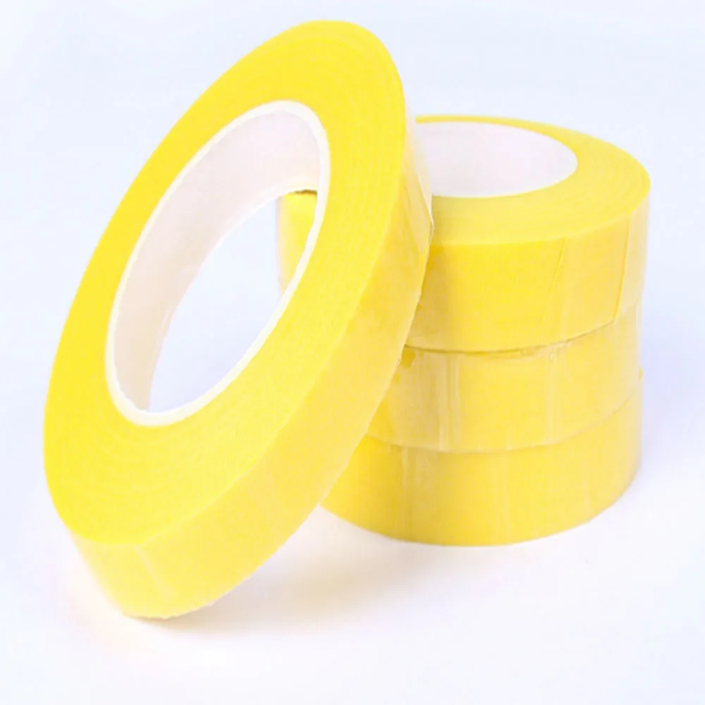 Yellow Цветочные ленты украшения цветной шелк оберточная бумага для цветов ручной работы DIY Материал 12 мм - Цвет: Yellow