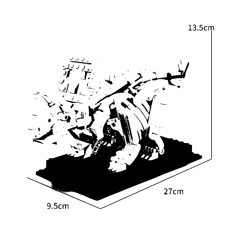 

Dinosaur series 20191 dinosaur skeleton Tyrannosaurus Rex Museum creative model children's puzzle assembled building block toys