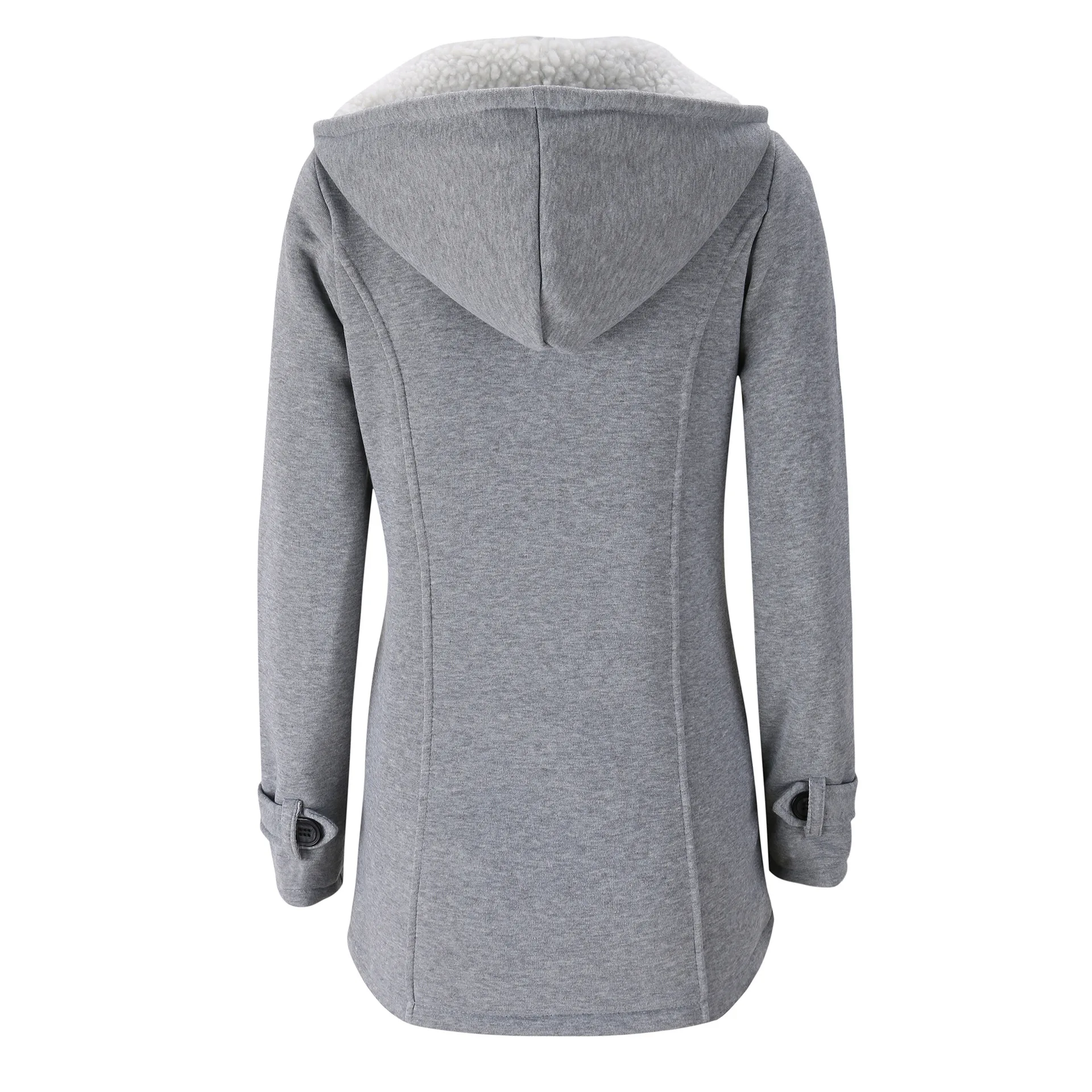 Long Parkas Solid Zipper Hooded Button Pocket Warm Padded Jacket Women Thick England Style Slim Winter Coats Female | Женская одежда