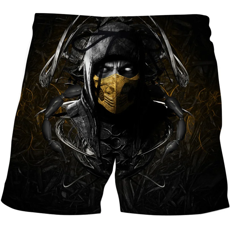 

Hot Fighting Game Board Shorts Mortal Kombat 3D Print Men's Casual Beach Shorts Fashion Streetwear Short Pants Trousers Clothing
