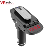 vr robot bluetooth 4 2 fm transmitter modulator wireless in ear earphone handsfree car kit 5v 3 1a usb charger audio mp3 player