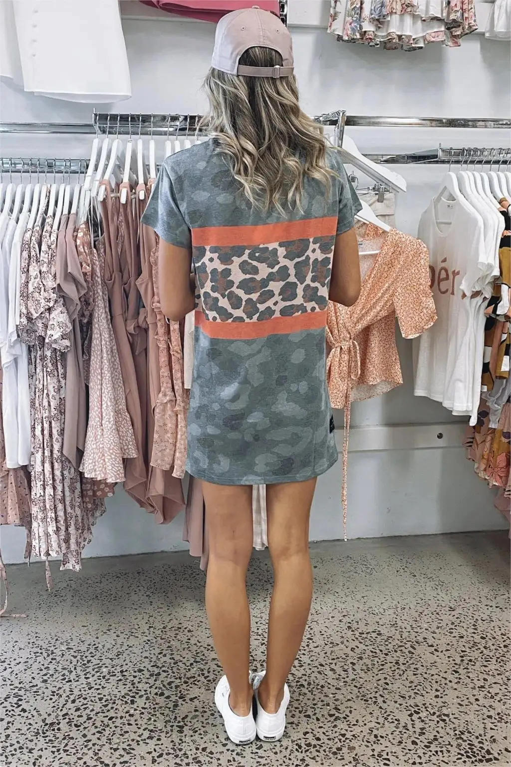 Женское повседневное прямое мини-платье леопардовое камуфляжное лоскутное