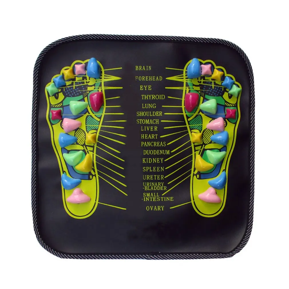 Square Stone Road Foot Massage Cushion Square Massage Foot Pad Massage Foot Mat Cobblestone Road Sole Acupressure Cushion