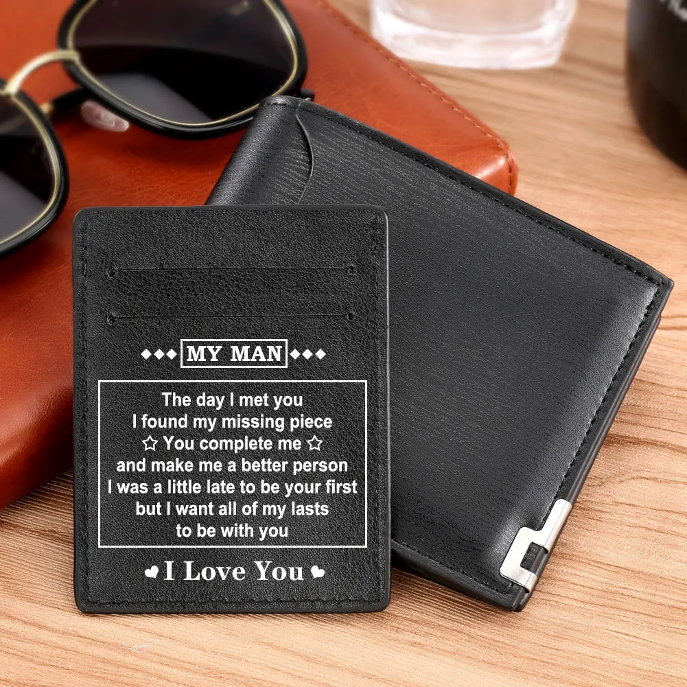 Practical Gift Set To My Husband To My Man Exquisite Quartz Pocke Watch Pandent White Dial Soft Durable Wallet Leather Present