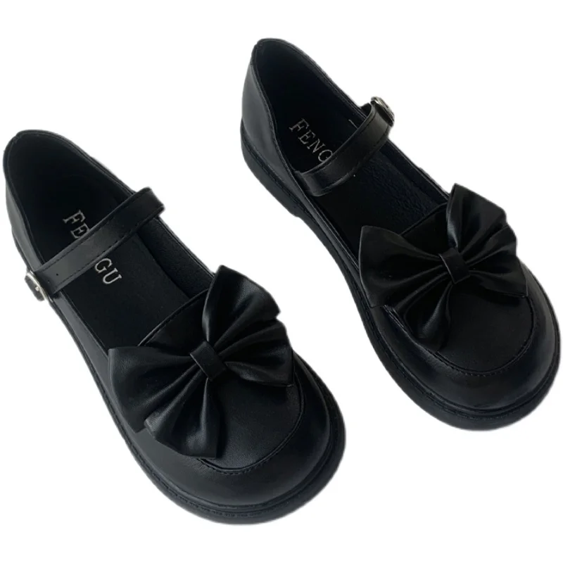 

Womens Derby Shoes Pearl Decorateion Female Footwear Bow-Knot Soft Casual Sneaker Round Toe All-Match Leather Beading Dress Butt