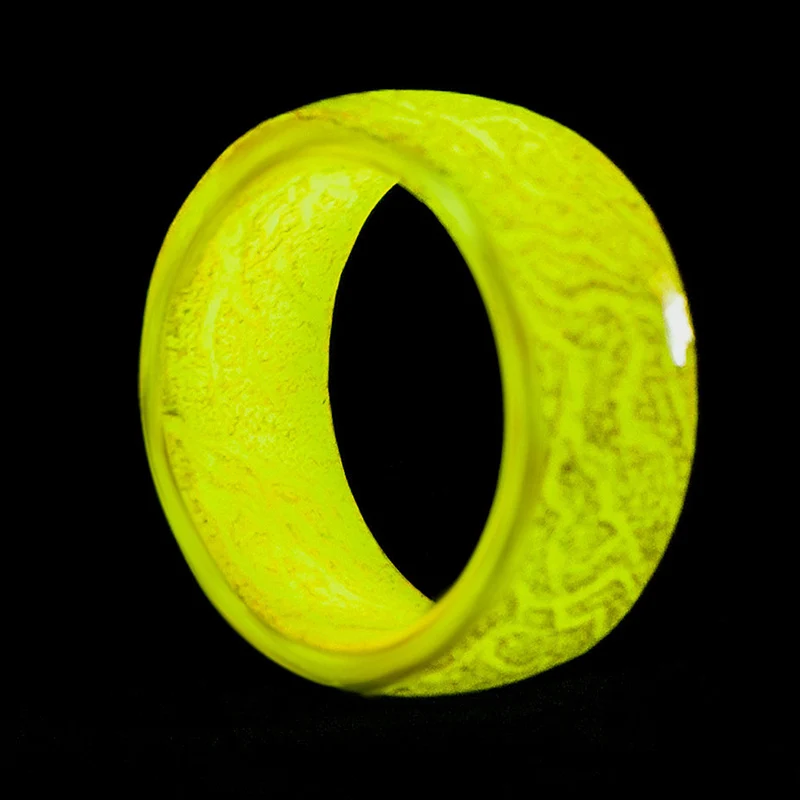 

Fashion Resin Ring Punk Luminous Ring Glowing In The Dark Wedding Band Fluorescent Rings for Women Jewelry Men Gift