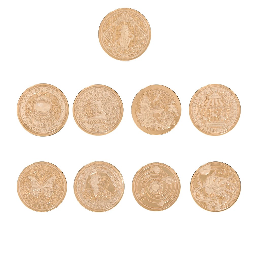 

30mm Retro Cartoon Antique Round Sealing Wax Scrapbooking Stamps Brass Head DIY Envelope Craft Supplies NO Handle Post Decor