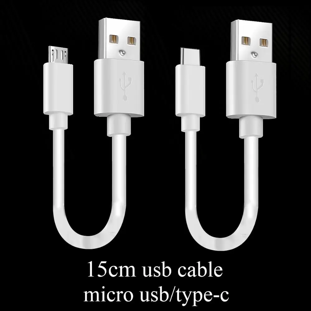 

15cm Short Micro USB Cable Type c Mobile Phone Cables Fast Charging Sync Data Cord USB Adapter Cable for iPhone Samsung Huawei