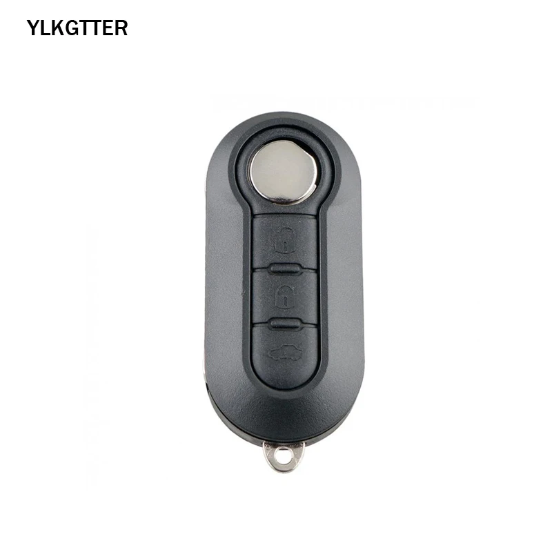 3 Buttons YLKGTTER 3 кнопки черный корпус для автомобильного ключа чехол для FIAT 500 Punto Ducato Stilo, Panda Флип раскладной смарт-пульт дистанционного ключа автомобиля SIP22 лезвие - Цвет: 3 Buttons
