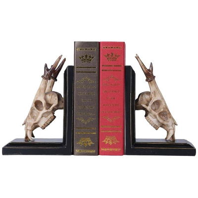 

Dinosaur Fossil Bone Deer Skull Book Stop Office Study Ornament Animal Skull Home Decoration Crafts