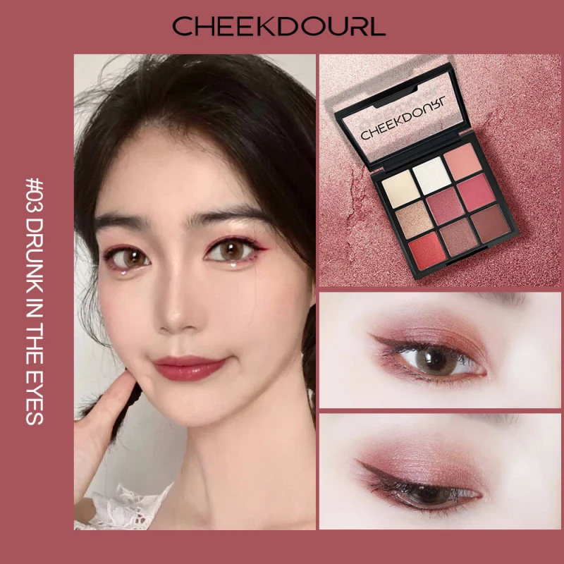 

9-Color Eyeshadow Pallette Matte Eye Shadow Palette Pearl Flashing Sheet Waterproof Lasting Waterproof Eye Pigments Makeup TSLM1