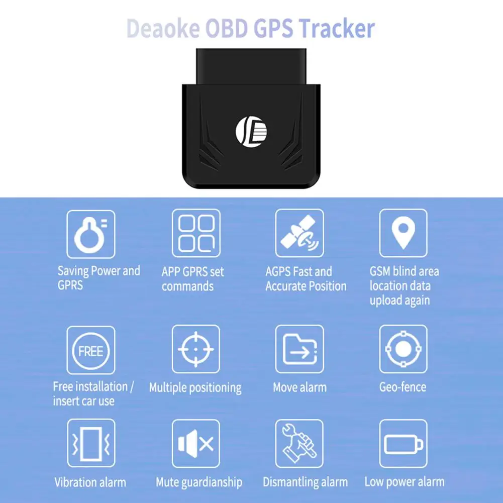GPS трекер TK306 OBD Автомобильный GSM для автомобиля OBD2 16 контактный локатор
