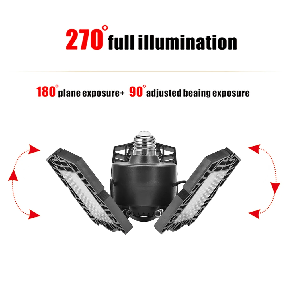 

Foldable Lighting E27 Deformable LED Ceiling Light Home Warehouse Workshop Garage AC 85-265V Folding Lamp