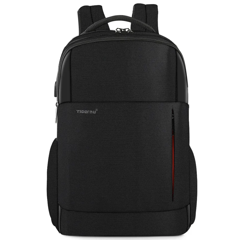 Black grey Tigernu Многофункциональный Мужской Сумка USB Зарядка Путешествия Рюкзак Мужской Рюкзак Для Ноутбука Сумка Для Подростка Рюкзак - Цвет: Black grey