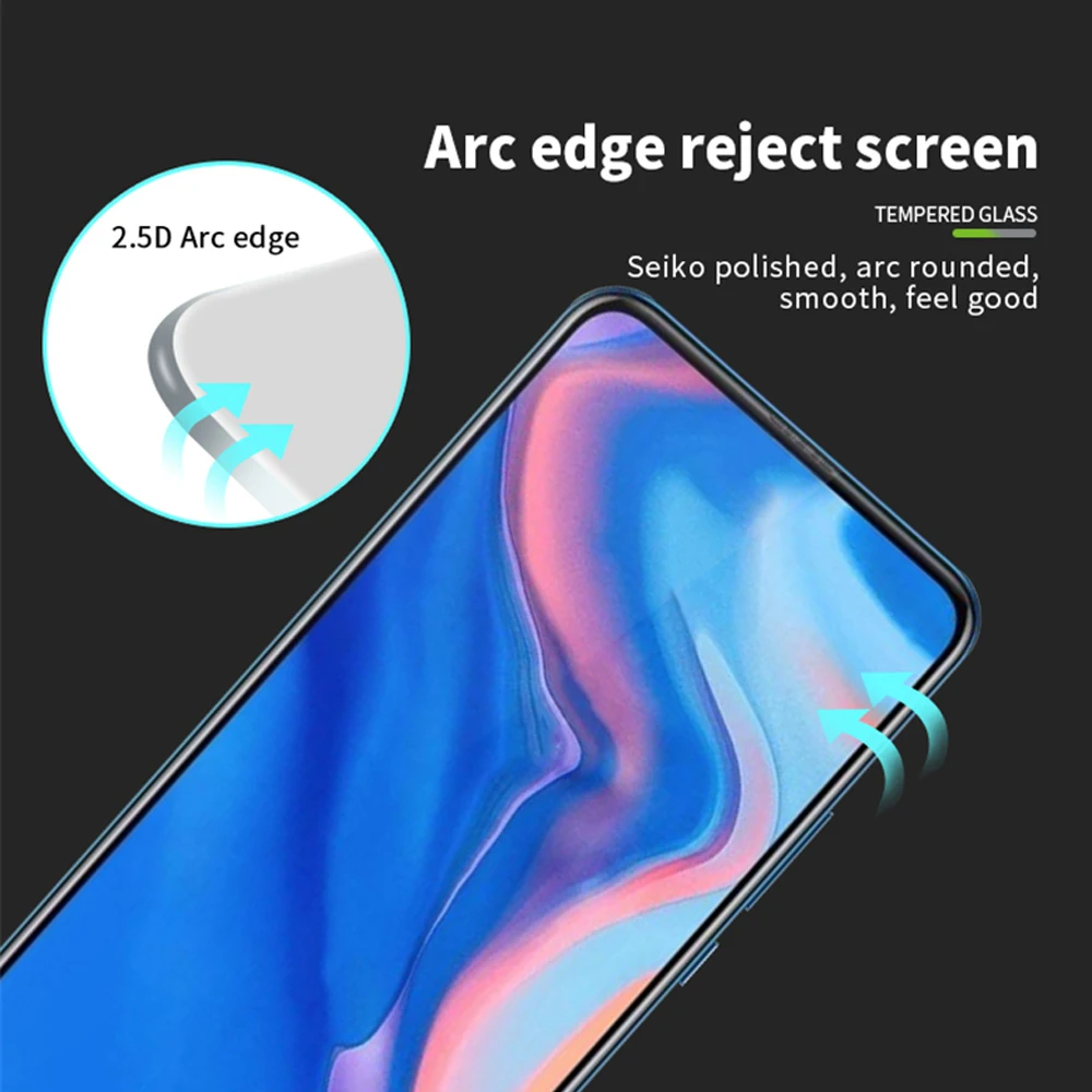 Полное покрытие для huawei y9 prime 2019 y9s 2018 закаленное стекло защитная пленка экрана