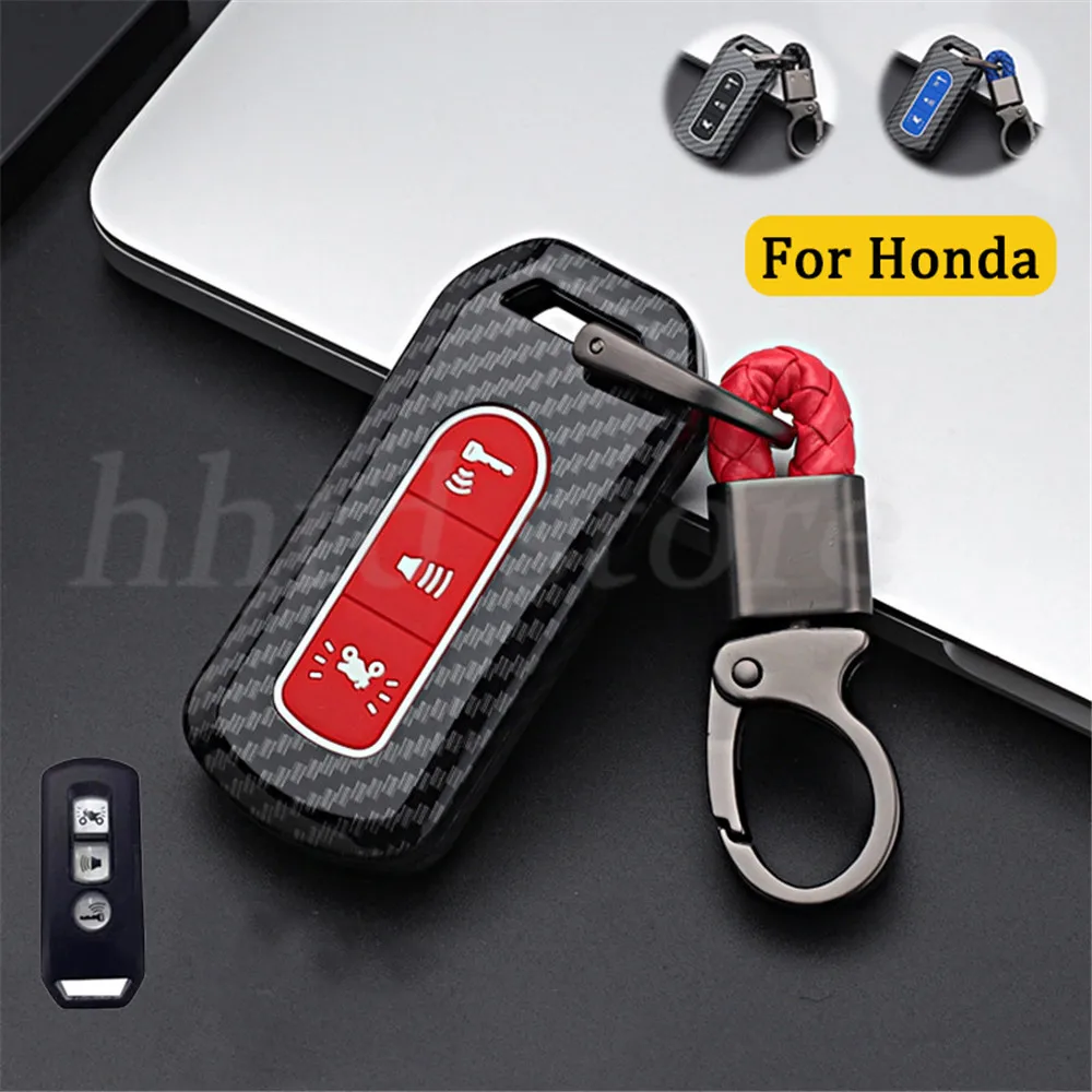 

Carbon Fiber Motorcycle Smart Key Case Cover Fob Shell Skin Holder Protector For Honda X ADV SH 300 150 125 Accessories Styling