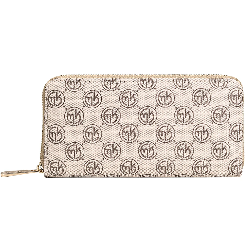 MARRY KORS, женские кожаные кошельки на молнии, бежевый карман для телефона, кошелек, держатель для карт, Женский Длинный кошелек, портмоне, держатель для карт, клатч