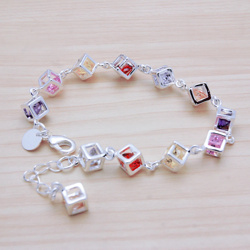 Новые модные туфли из натуральной 925 серебряный цвет радуги с украшением в виде