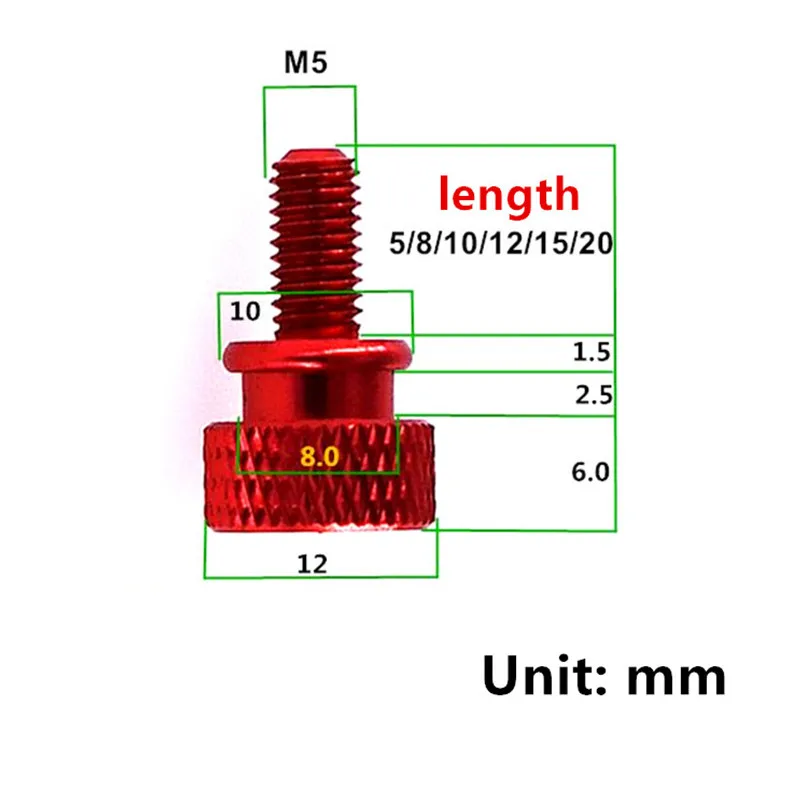 5 шт. чехол для компьютера из алюминиевого сплава M5 самостоятельного