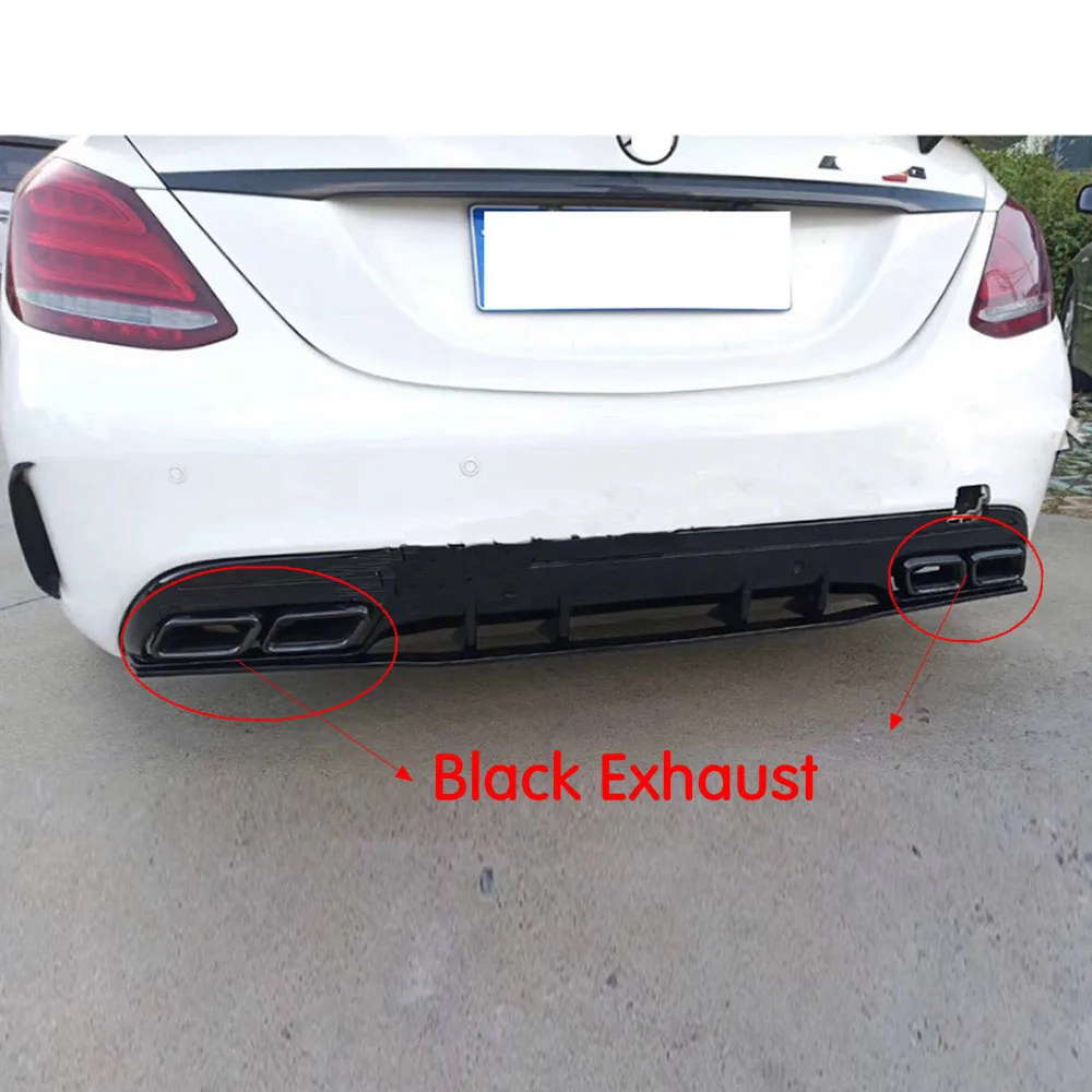 Автомобильный задний бампер диффузор для Mercedes Benz C Class W205 C205 C43 AMG Sport Coupe 2015up с