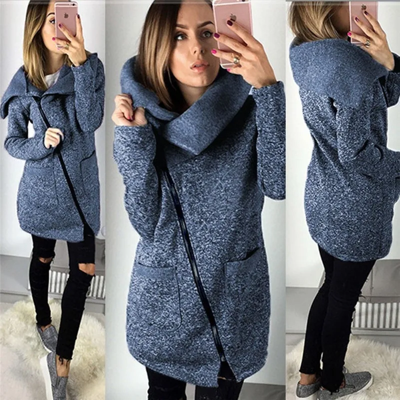 Женская зимняя флисовая толстовка с капюшоном и молнией размеры до 5XL|Женские